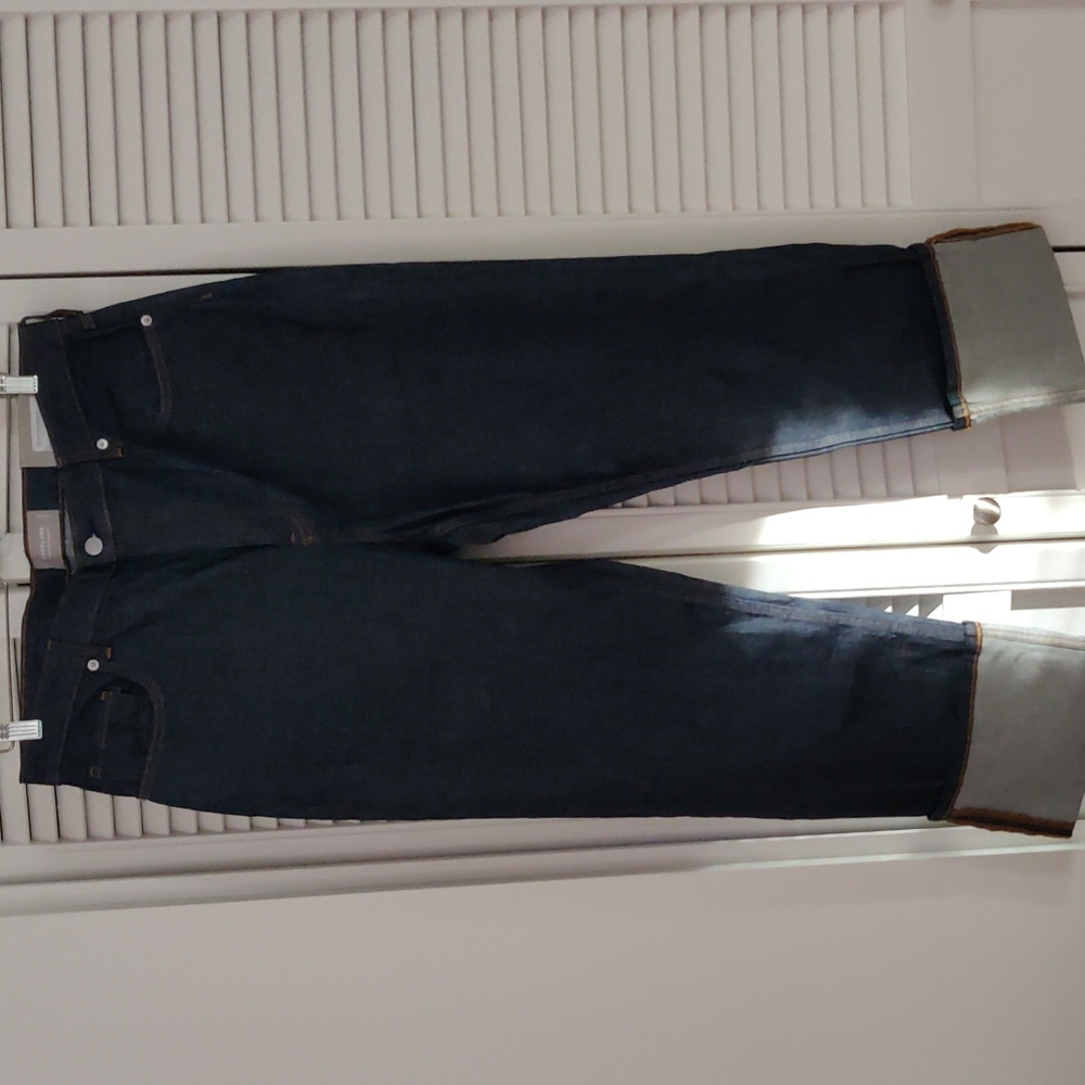 Everlane High Rise Straight Jean dark blue 33
